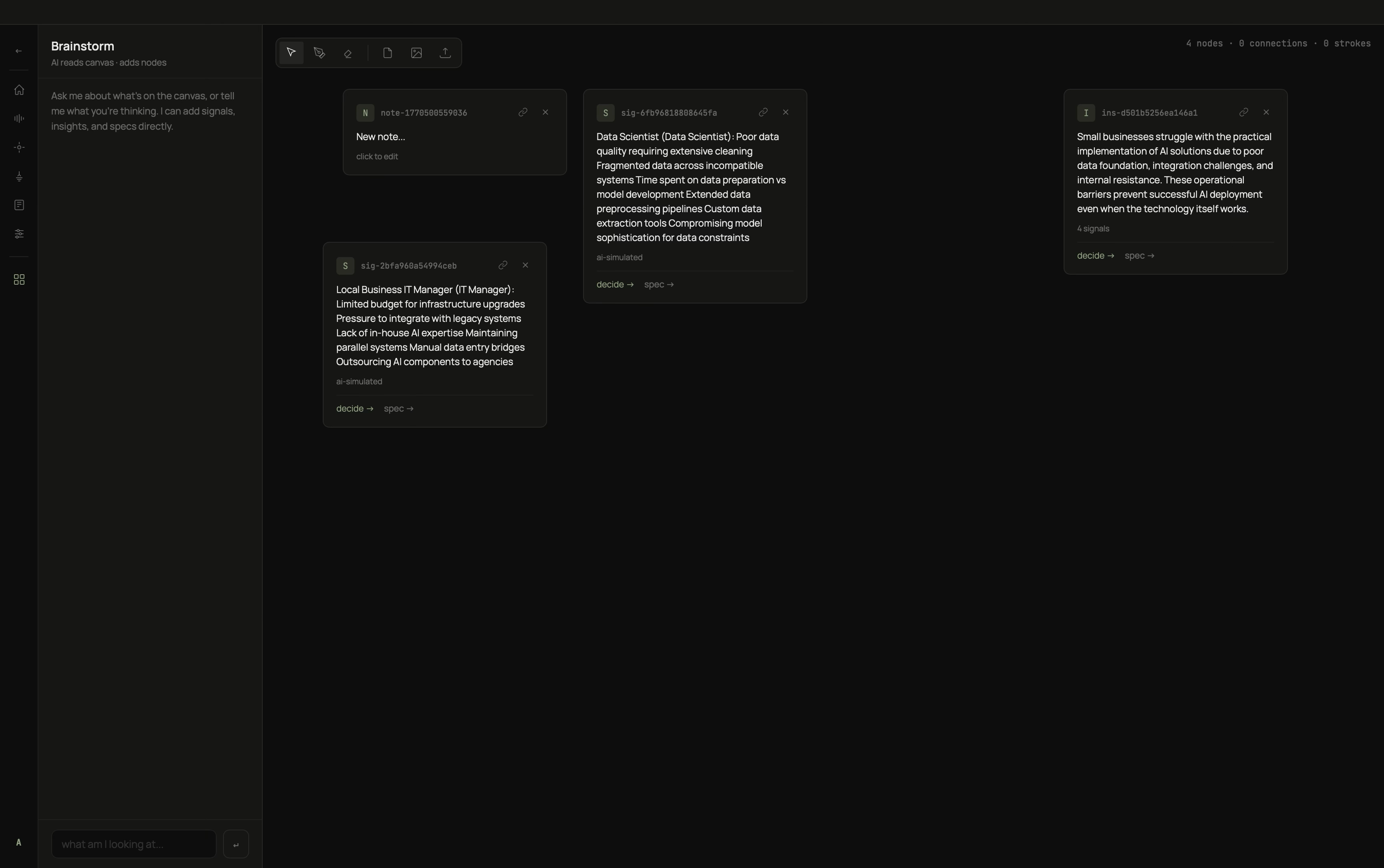 ARK Canvas — Freeform product thinking